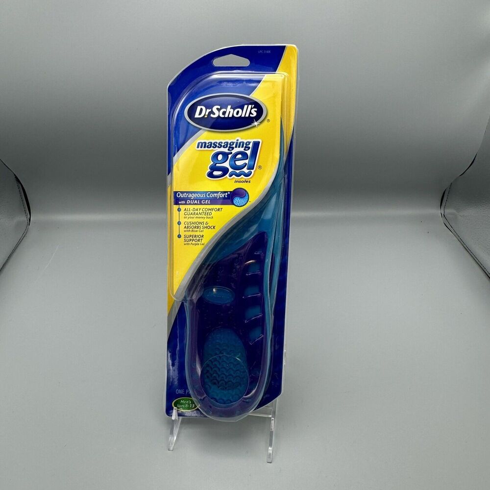 NEW Dr. Scholls Men's Massaging Gel Shoe Insoles Men's Size 8-13 1 Pair